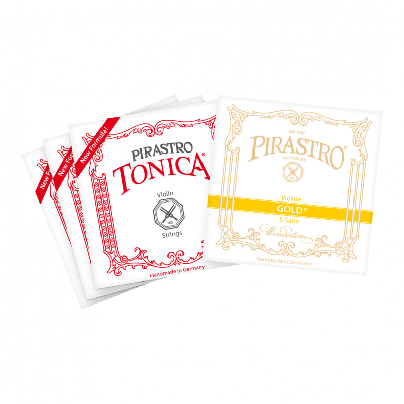 Pirastro Juego de cuerdas de violín Tonica + Gold (1ª Gold) Bola Medium 4/4 ACCVTO412027