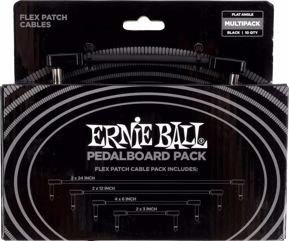 ERNIE BALL Cable Eb Flex Patch Pedalera Negro - Multipack EEB6462