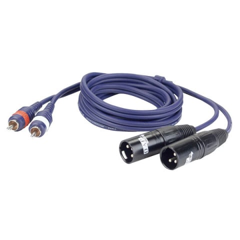 DAP Audio Cable 2 XLR Macho a 2 RCA Macho 3 metros RF:529 FL263