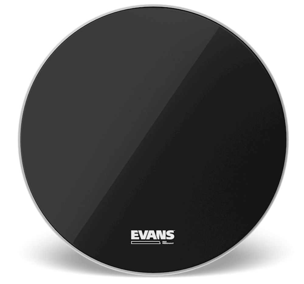 Evans EQ3 Parche de Bombo Negro Liso de 22" Sin Puerto EQ3 Parche Negro de 22" Sin Puerto