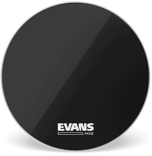 Evans Parche de Bombo Negro de 18" Evans MX2 Black Marching Bass Drum Head 18 Inch