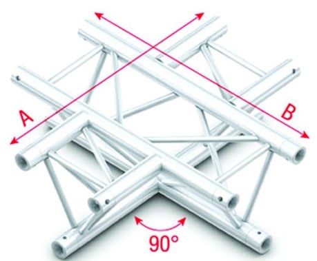 Showtec FT30041 90 4-way horizontal -50cm Pro-30 Triangle F Truss FT30041