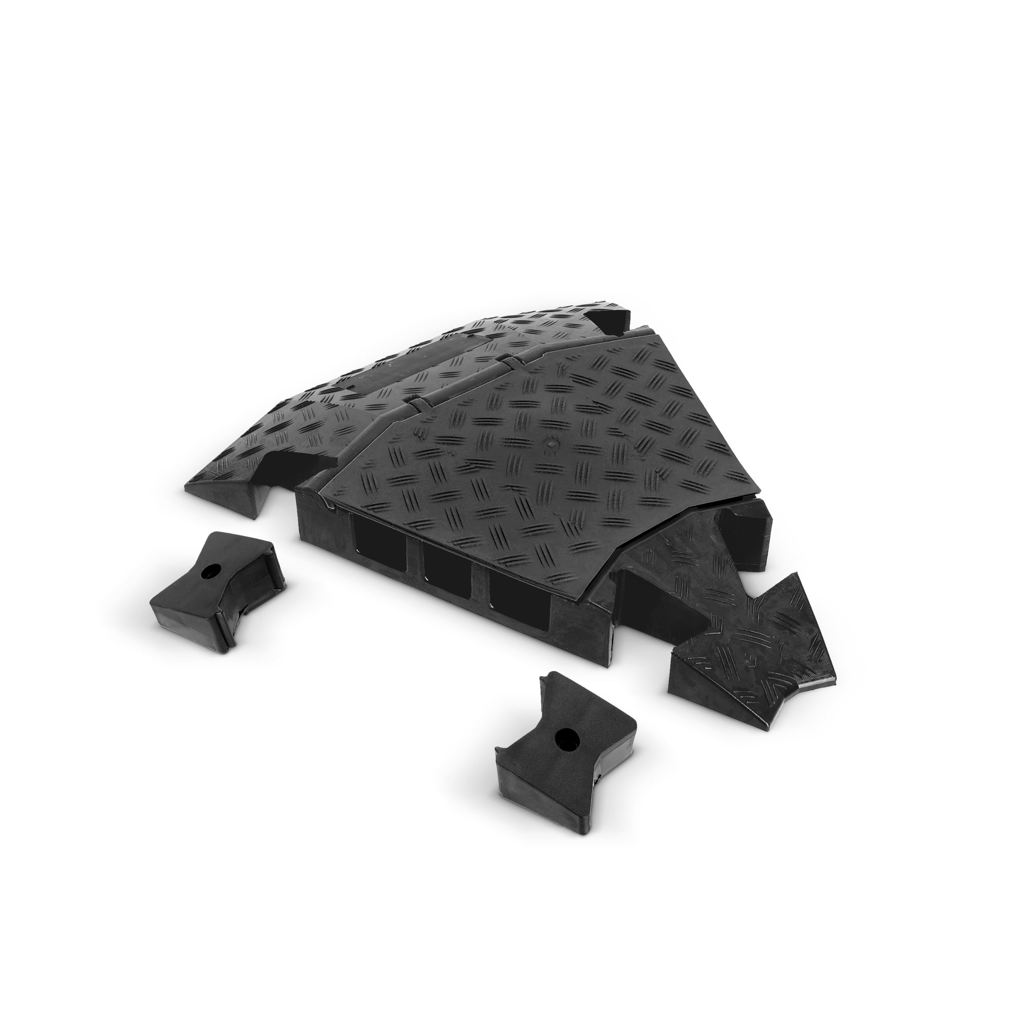 Defender 3 C BLK - Protector de cable 3 canales  negro  curvatura 45°  con con 85009BLK