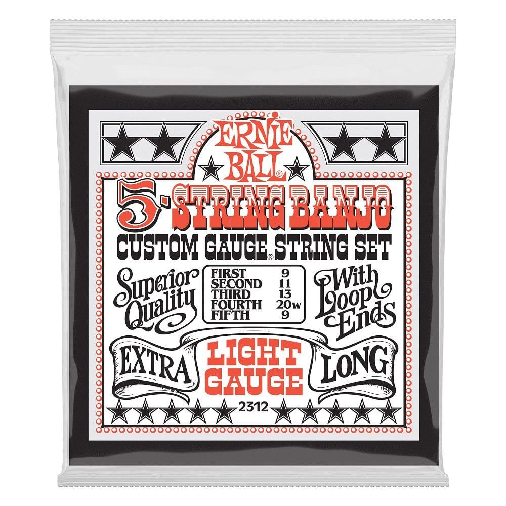 Ernie Ball 2312 Light Cuerdas Para Banjo 9-20w-9 2312
