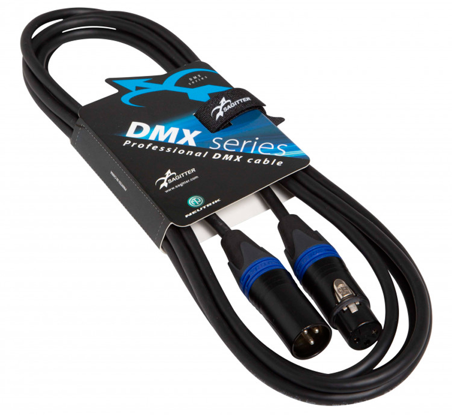 Sagitter DMX3PLU15. Cable DMX Profesional 3 Pines 15 Metros DMX3PLU15