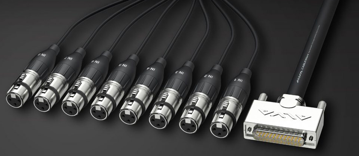 ALVA AI25-8X PRO3 Cable multicanal analógico DSub 25 macho a 8 XLR3 hembra 3 metros AI25-8XPRO3