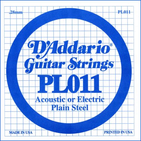D Addario PL011 Cuerda Suelta para Guitarra Eléctrica y Acústica PL011