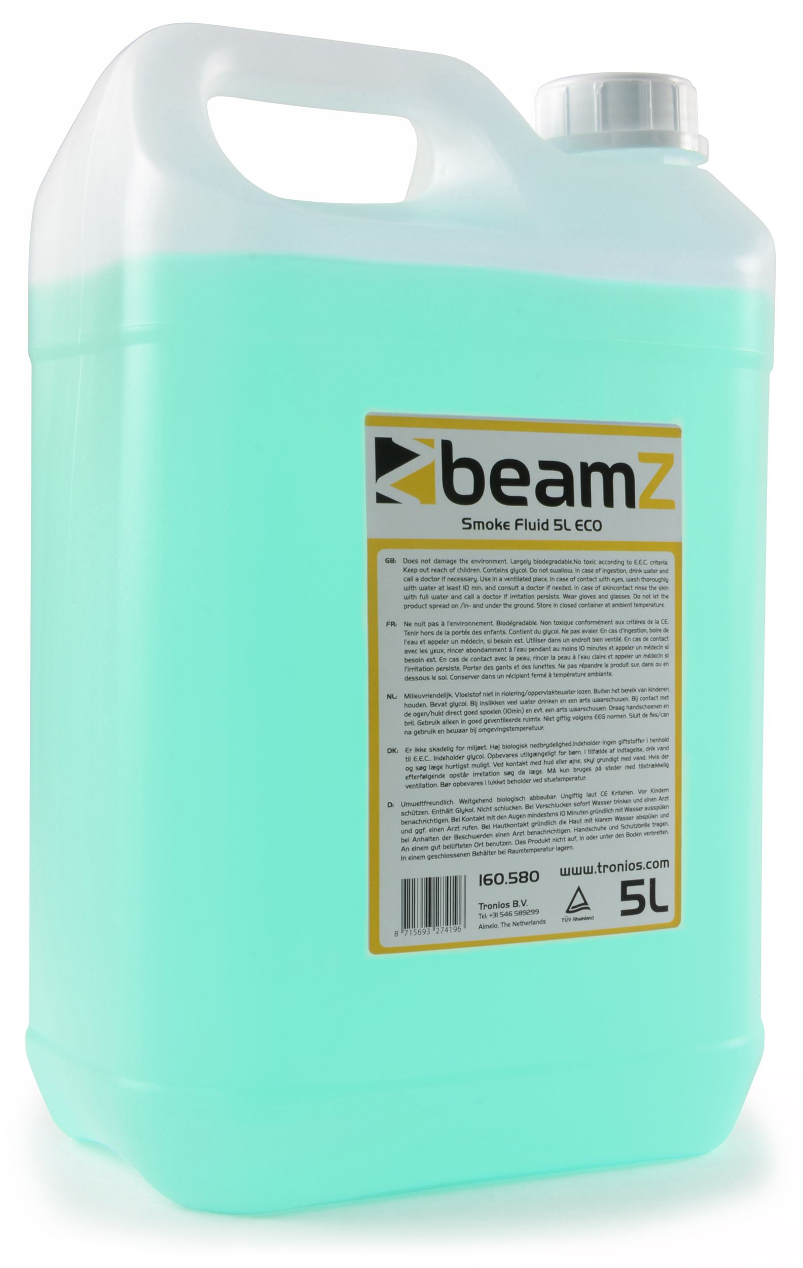 Beamz Liquido de humo 5 litros ECO Verde 160580 160580