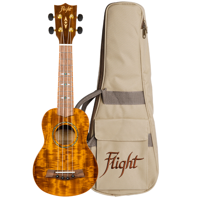 Flight DUS445 Glossy Acacia Ukulele Soprano DUS445