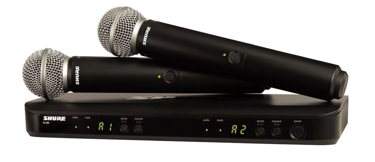 SHURE BLX288E/SM58 K3E Sistema Inalámbrico Dual de Mano VOCAL SM58 BLX288E/SM58 K3E