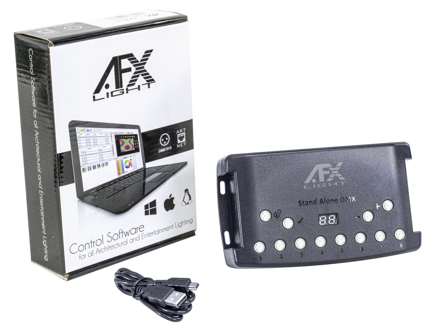 AFX DMX-PANEL-512 Interfaz DMX Autónomo USB TO DMX STAND ALONE INTERFACE