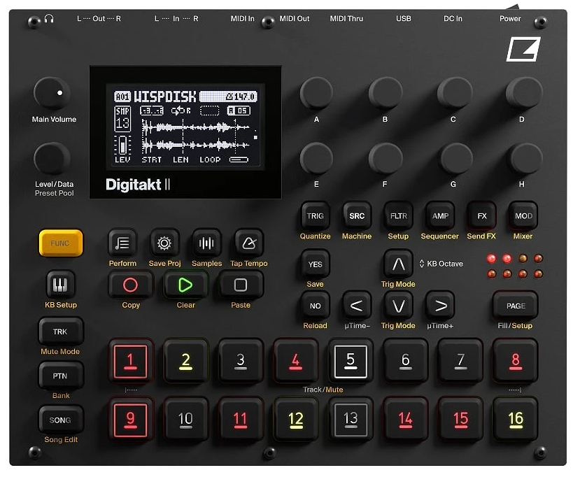 Elektron Digitakt II Caja de Ritmos y Sampler Digitakt II