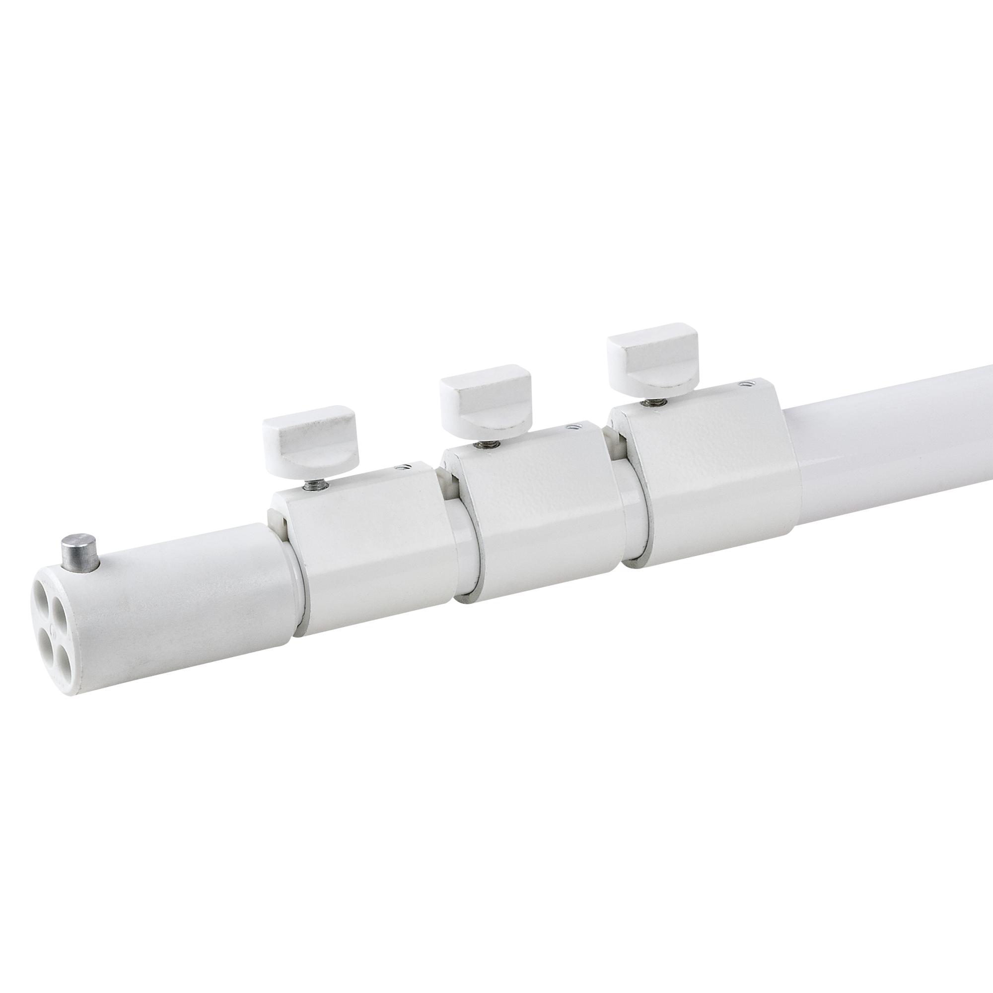 WENTEX Barra telescópica de 4 vas 180 - 500 cm (alto) - blanco 89348