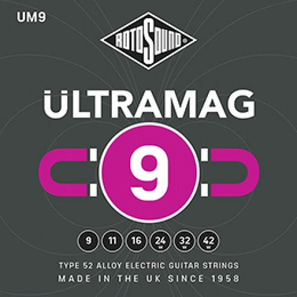 Rotosound Juego De Cuerdas Ultramag Para Guitarra Eléctrica Um9 UM9