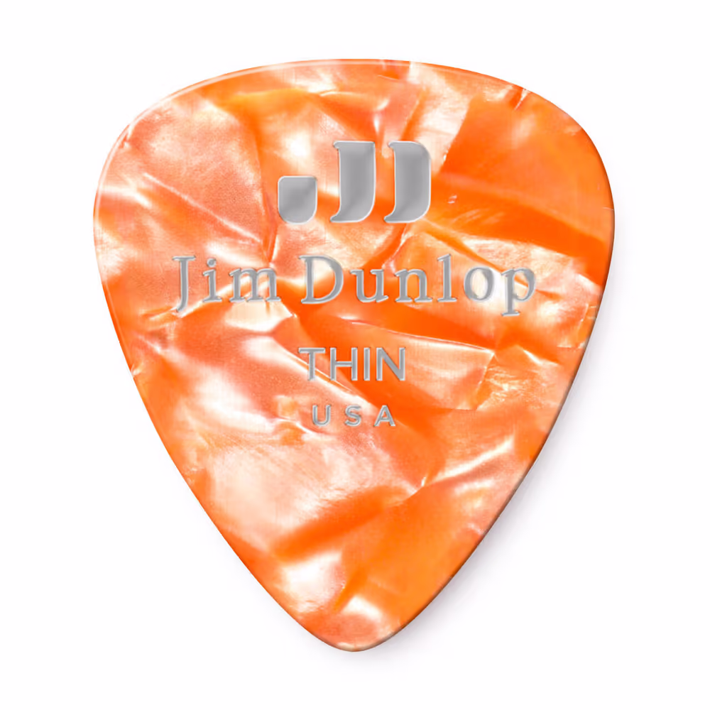 Dunlop Pack 72 Púas Genuine Celluloid Classic Naranja Perlado - Thin ADU483R08TH