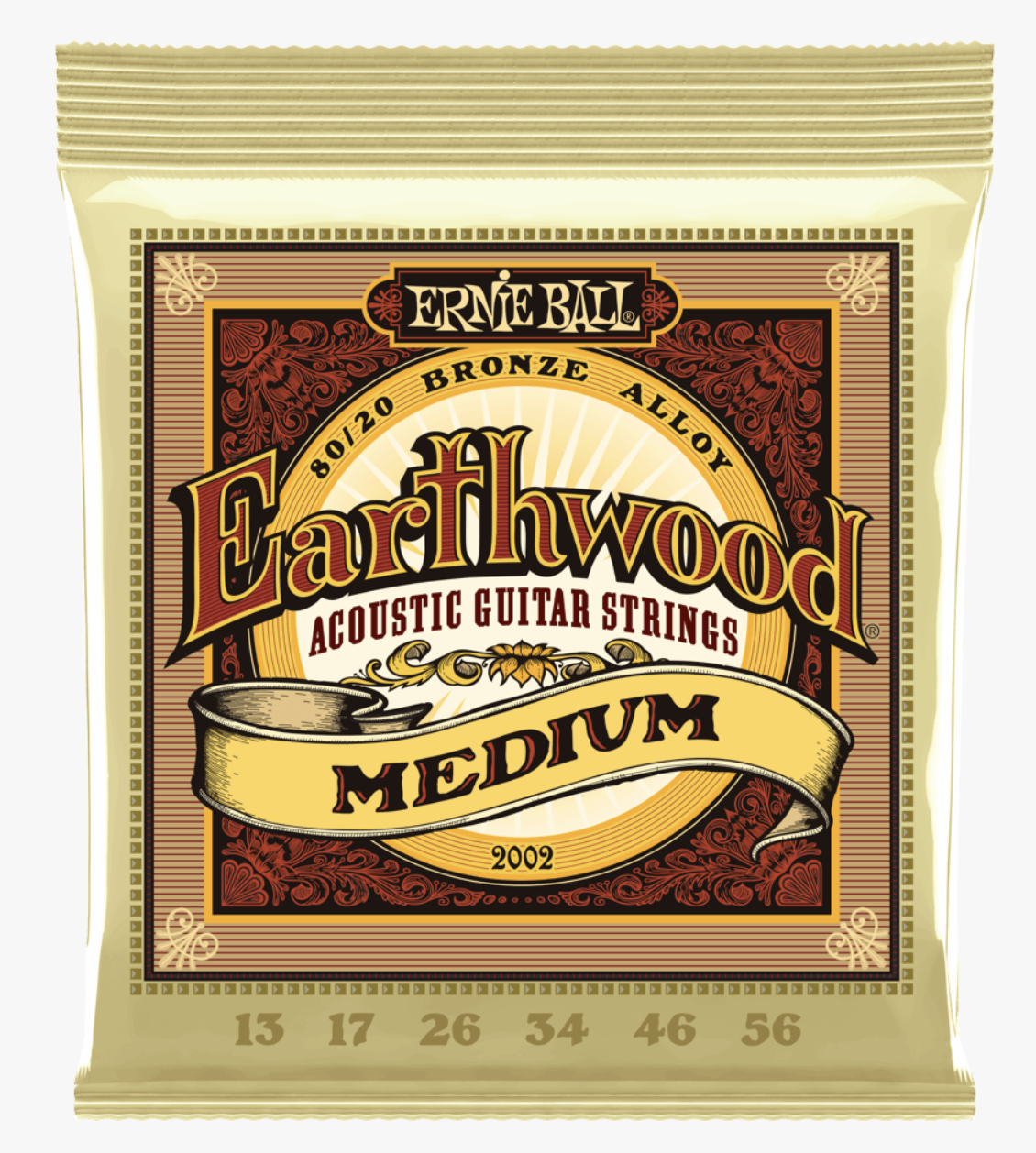 Ernie Ball 2002 Earthwood Bz Medium Cuerdas Para Guitarra Acústica 13-56 2002
