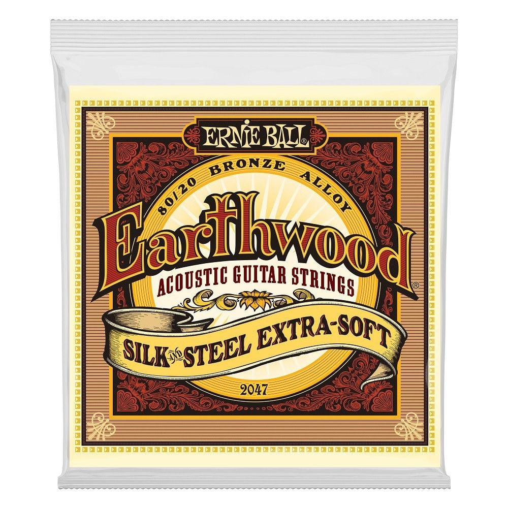 Ernie Ball 2047 Earthwood Bz.Silksteel Xsoft Cuerdas Para Guitarra Acústica 10-50 2047