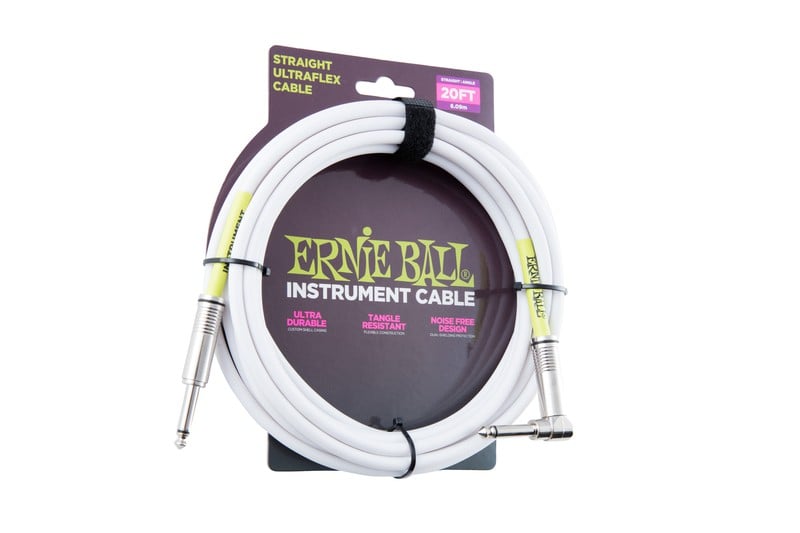 Ernie Ball 6047 Cable Ultraflex Jack a Jack 5 Metros Blanco 6047