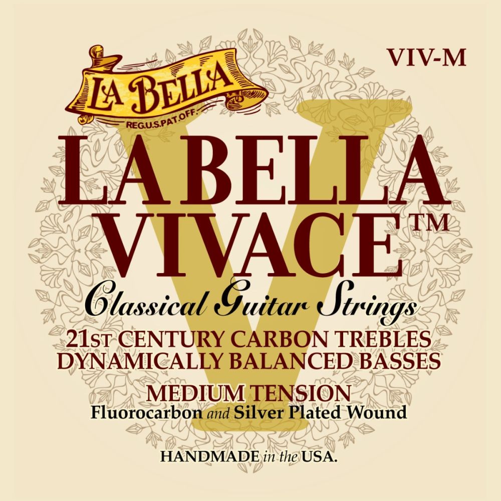 La Bella VIVM Juego De Cuerdas Para Guitarra Clásica Tensión Media VIVM