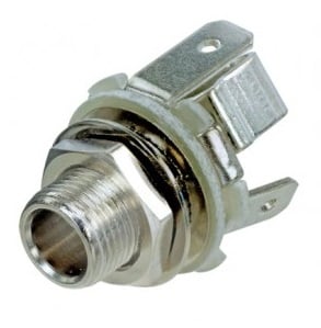 REAN NYS229L JACK MONO CON ARANDELA Y TUERCA color PLATA NYS229L