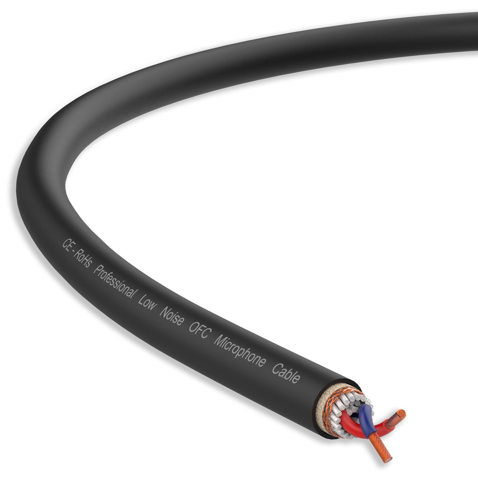 Audibax Silver BSM100 Black Bobina Cable Microfono Balanceado 100 Metros Micrófono bobina de 100 Metros 2 X 1