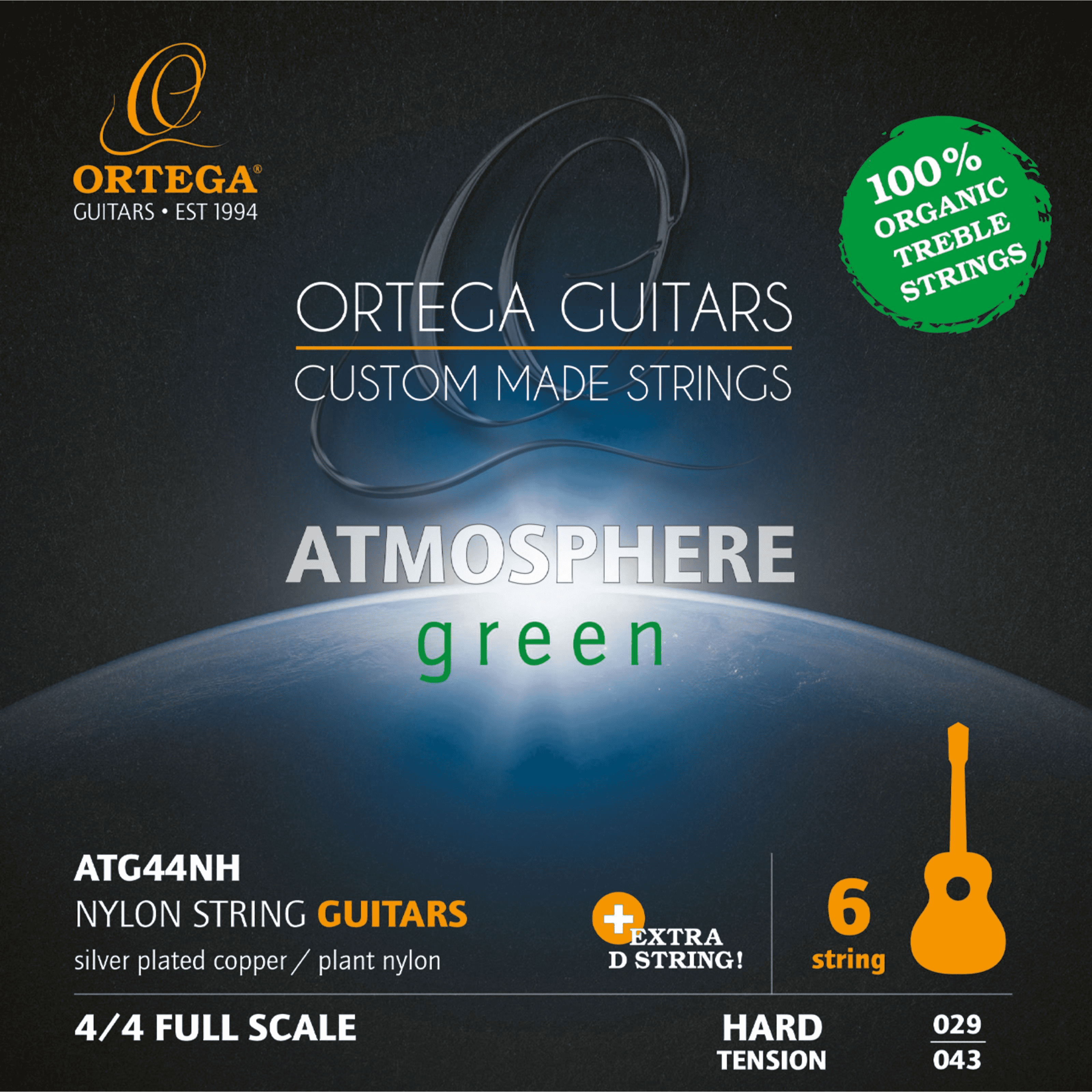 Ortega ATG4 Juego de Cuerdas para Guitarra Clásica HARD ATG4