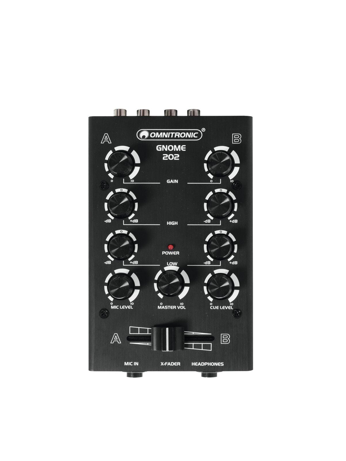 Omnitronic GNOME-202 Mini Mezclador Negro GNOME-202