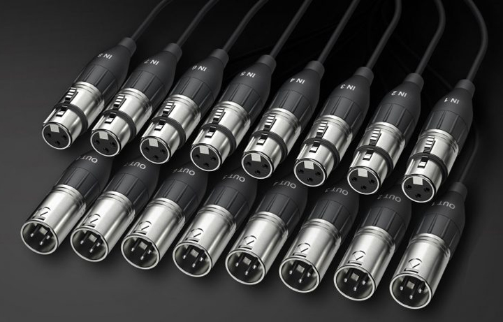 ALVA X8X8 PRO2 Cable multicanal analógico de 8 XLR macho a 8 XLR hembra, 2m X8X8PRO2