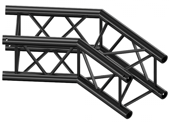 Showtec FQ30005HDB Corner 135 Heavy Duty Black Pro-30 Square F Truss FQ30005HDB