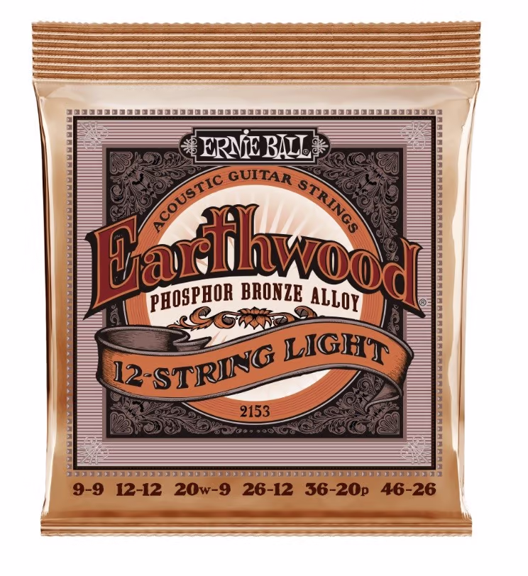 ERNIE BALL Juego Acústica Earthwood 92/8 Phosphor Bz. Extra Light 12St 9-46 EB2153