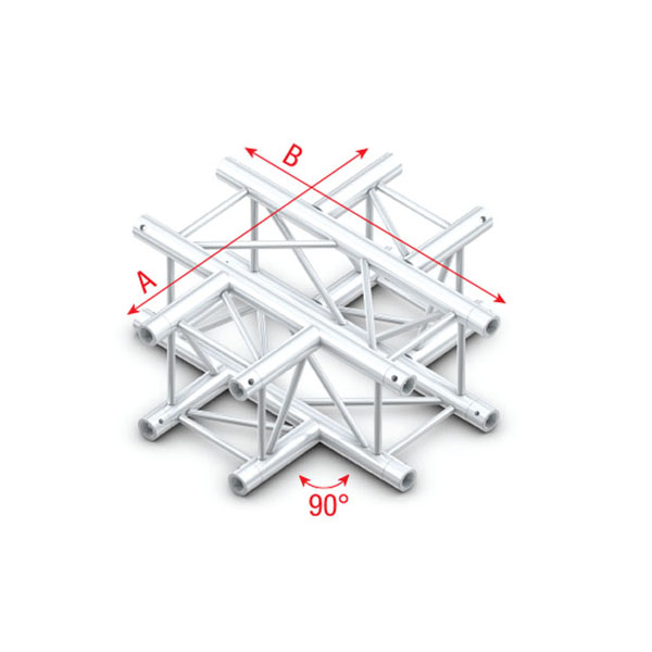 Showtec Cross 4-way Cruce Cuadrado 4 Direcciones para Truss GQ30016 Cross 4-way GQ30016