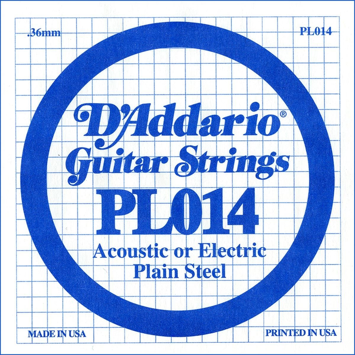 D´addario PL014 Cuerda Suelta para Guitarra Eléctrica y Acústica PL014