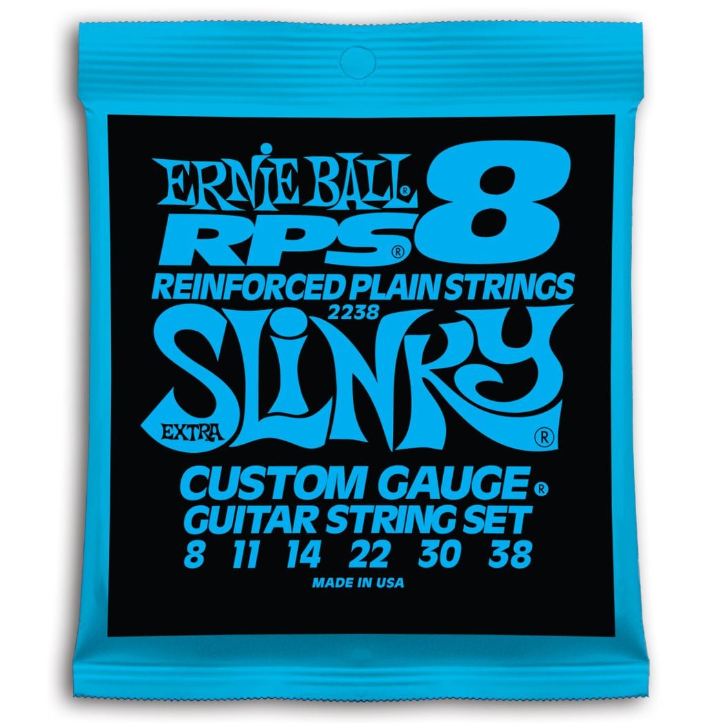 Ernie Ball 2238 Slinky Planas Rps Cuerdas Para Guitarra Eléctrica 8-38 2238