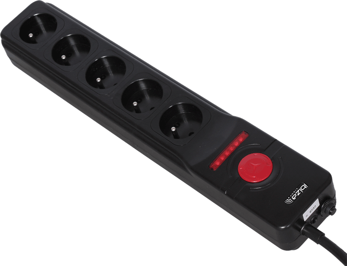 Ibiza Light LC506W-FR Alargador multi enchufe de 5 vías individuales con mando a distancia. LC506W-FR