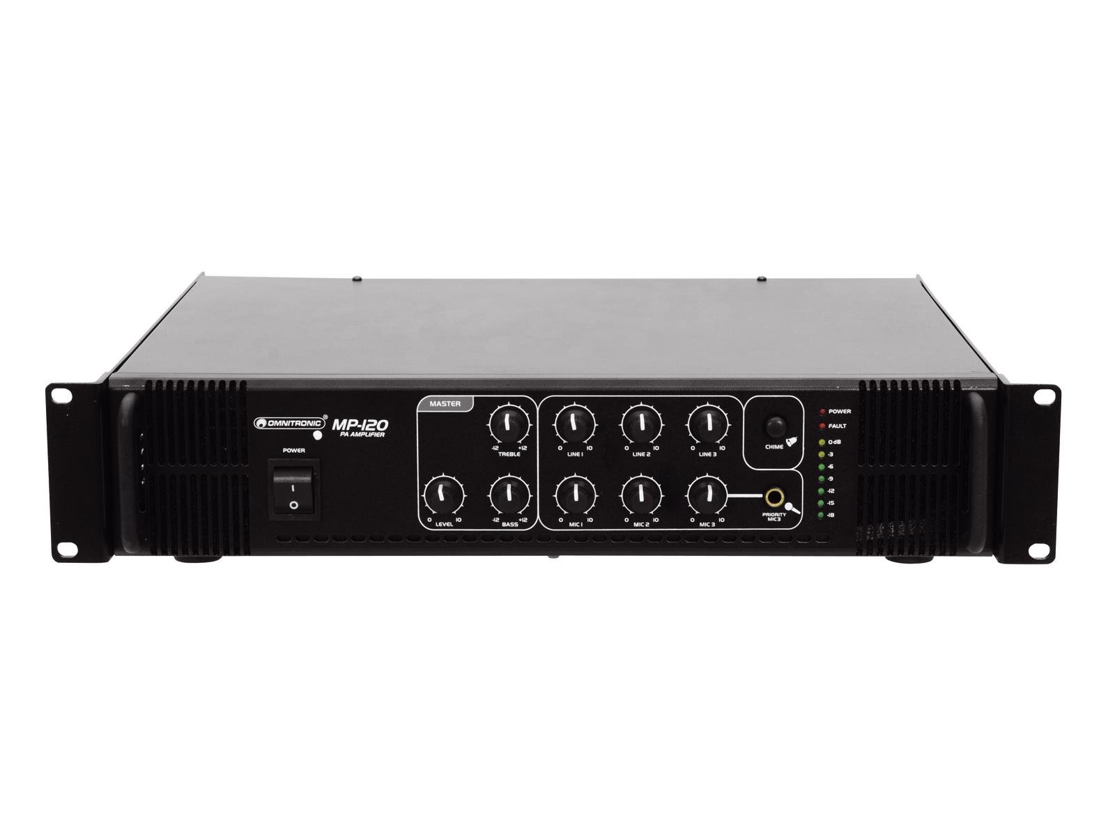 Omnitronic MP-120 Amplificador de mezcla mono PA 120w MP-120