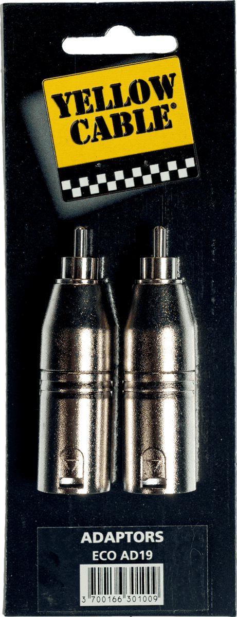 Yellow Cable ECO-AD19 Adaptador de RCA Macho a 2 XLR Macho ECOAD19