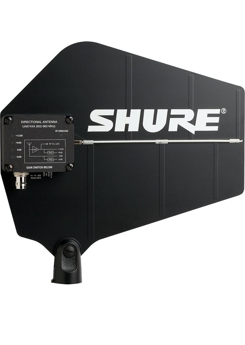 SHURE UA874Z17 Antena direccional activa haz 70º conmutable -6,0,+6,+12. 1492-1525MHz. UA874Z17