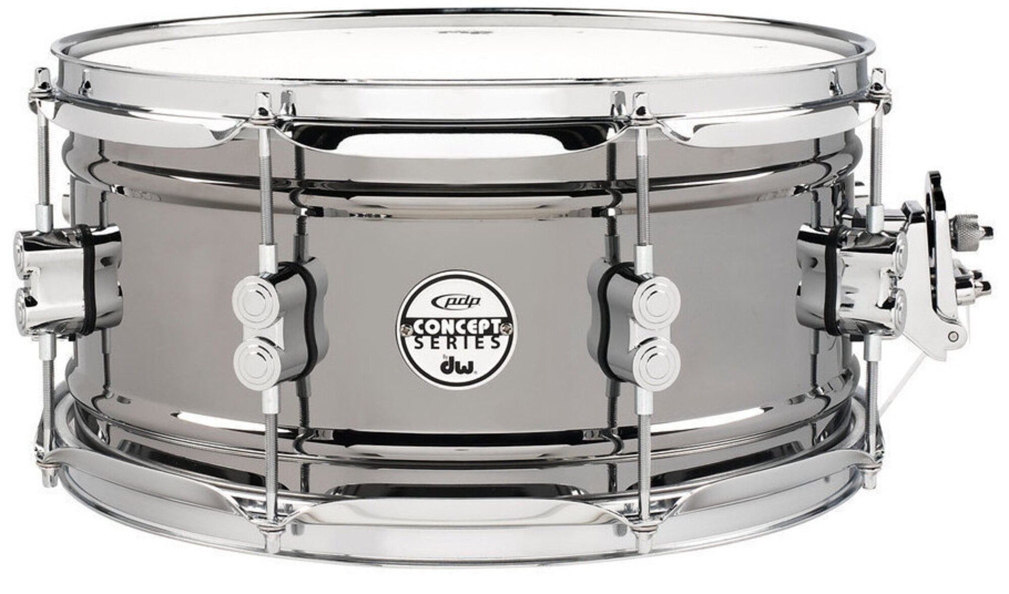 Drum Workshop PDP Cajas Black Nickel Over Steel de 13x6,5 Pulgadas Cajas Over Steel 13x6,5 Pulgadas