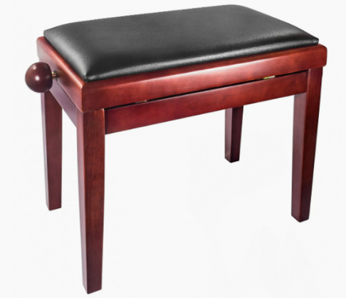 Amadeus PB006 Banqueta Regulable Para Piano Marrón Mate PB006