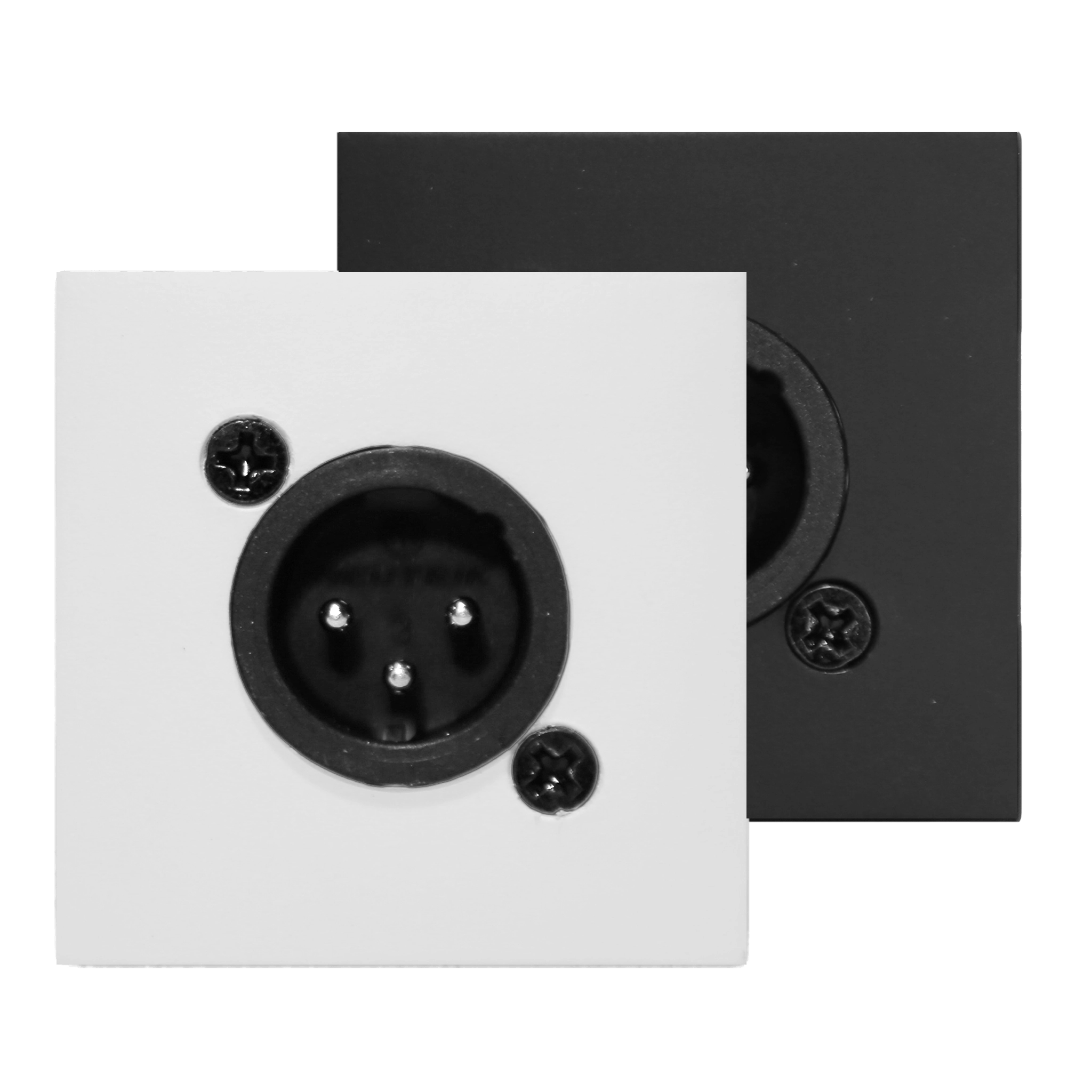 PROCAB CP45XLMS/B Placa de conexión XLR macho 45 X 45 mm - sin soldadura Negro PROCAB CP45XLMS/B