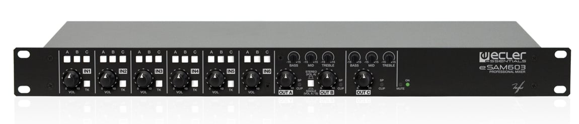 Ecler Mezclador de Audio Analógico para Instalación eSAM603