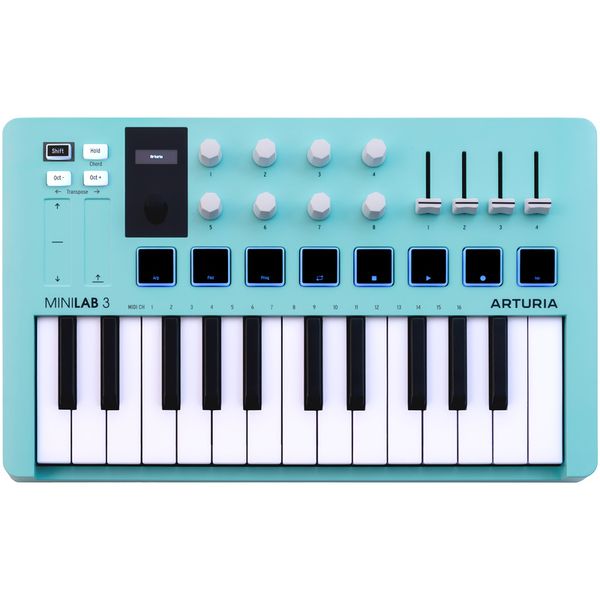ARTURIA MINILAB 3 AQUAMARINE Controlador MIDI USB Compacto ARTURIA MINILAB 3 AQUAMARINE
