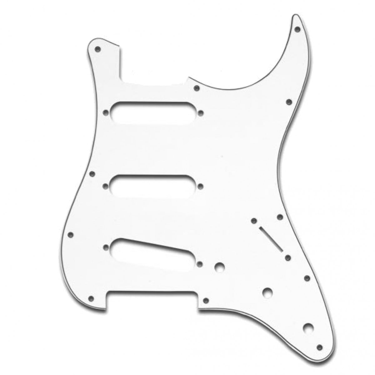 Soundsation Golpeador SP-1AW para guitarra Stratocaster, color blanco plata, una SP-1AW