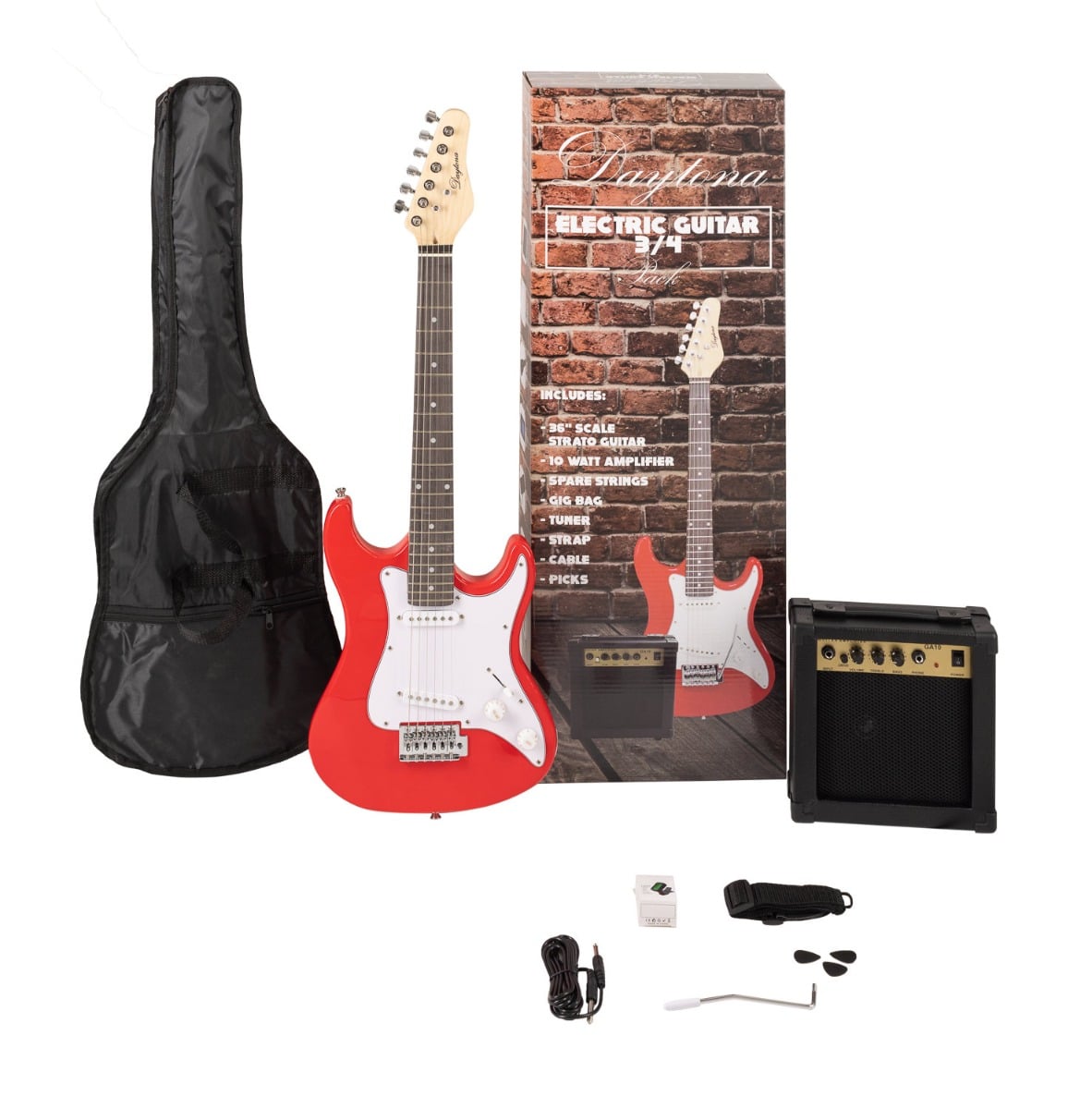 Daytona 3/4  St Roja Pack De Guitarra Eléctrica PGEDRD34