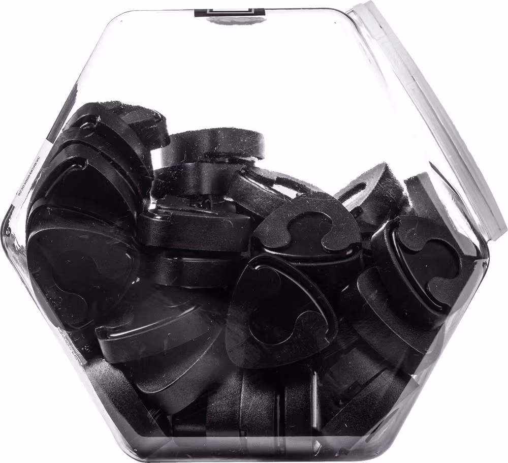Dunlop Surtido 60 Ud. Porta Púas Plástico Ergo - Negro ADU5001