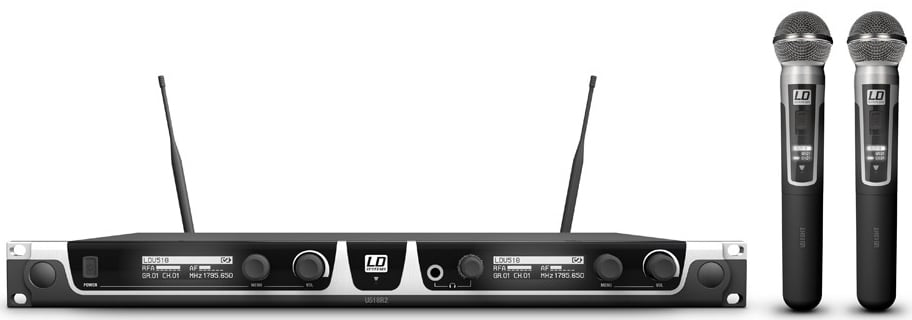 Ld systems U518 HHD 2 Sistema inalámbrico con 2 Micrófonos de Mano dinámicos U518 HHD 2