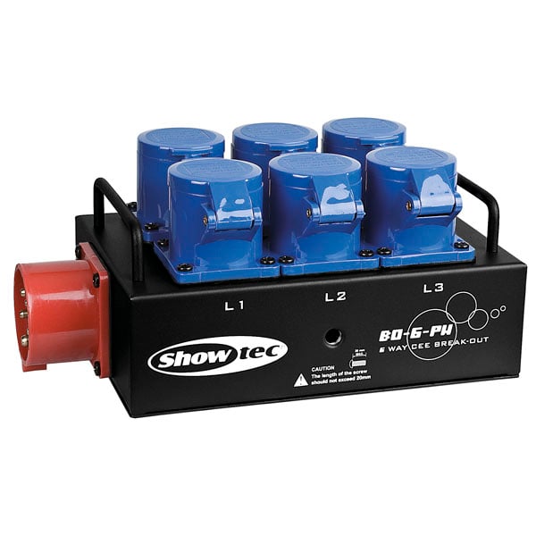 Showtec BO-6-PWC Distribuidor de Corriente 50299 BO-6-PWC 50299
