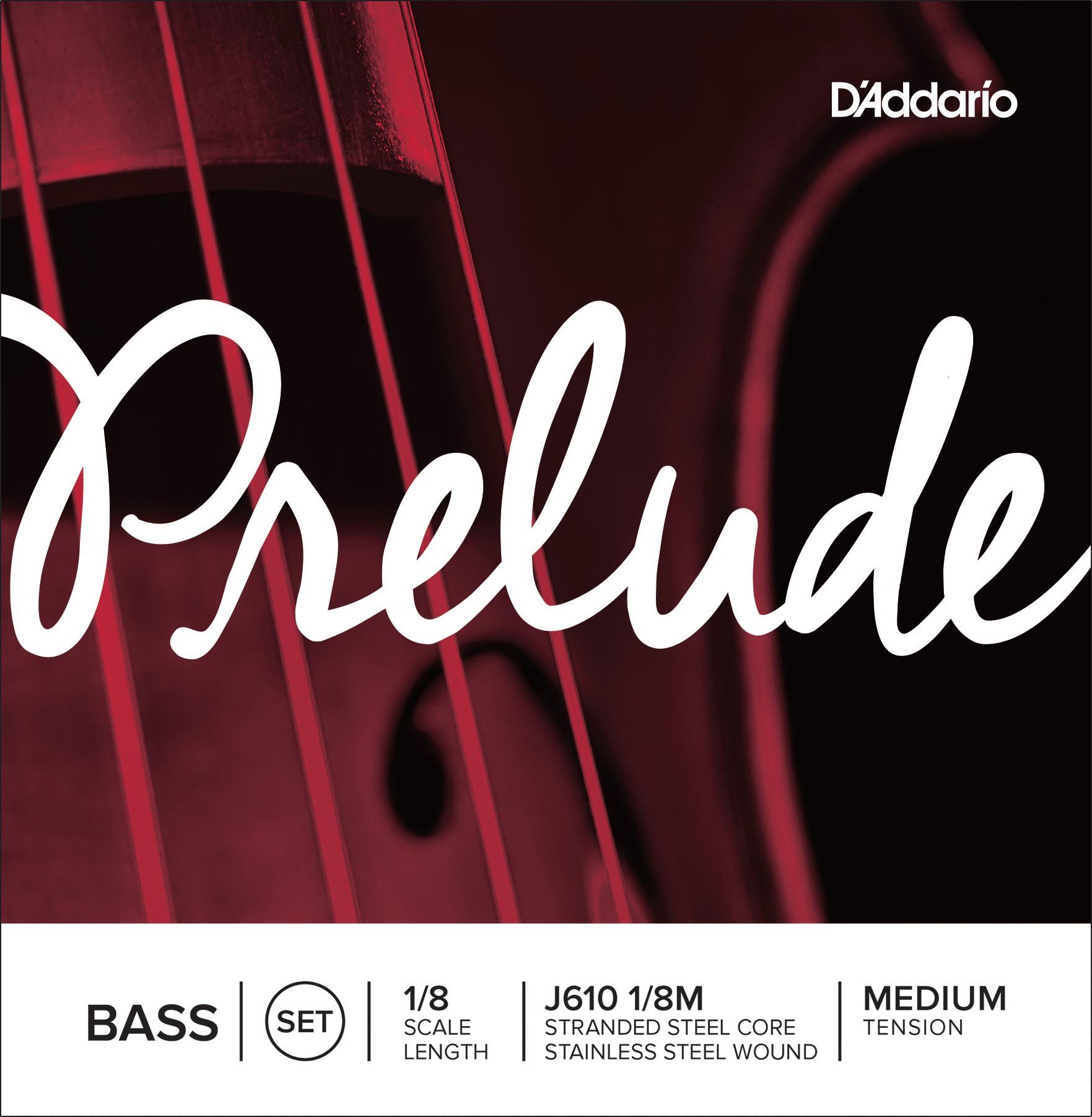 D´addario J610 Set de cuerdas para contrabajo 1/8, tensión media J610-1/4M Prelude Bass 1/8