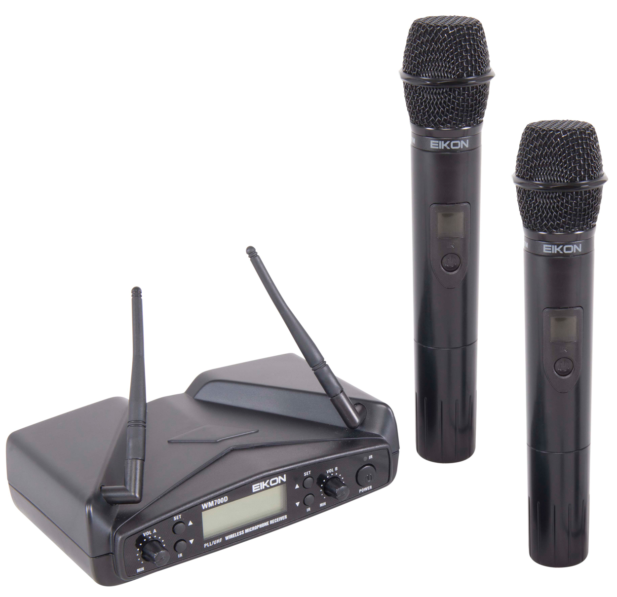 Eikon WM700DM. Sistema de Micrófono Inalámbrico de Mano UHF PLL Doble Canal WM700DM