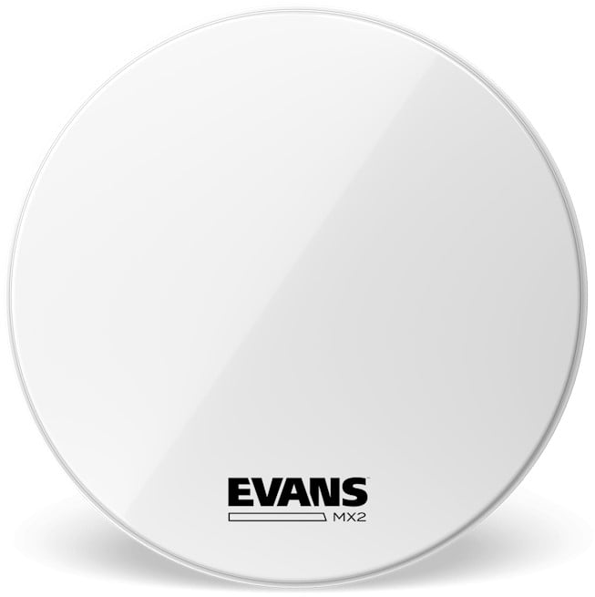 Evans Parche de Bombo Blanco de 28" Evans MX2 White Marching Bass Drum Head 28 Inch
